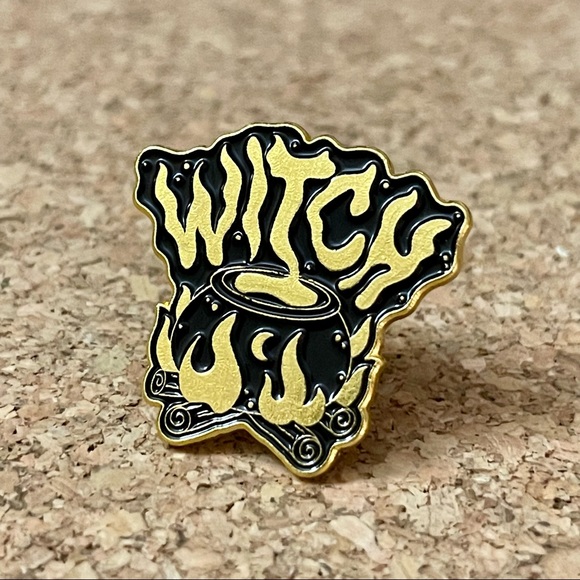 Witch Cauldron Enamel Pin - Picture 5 of 7